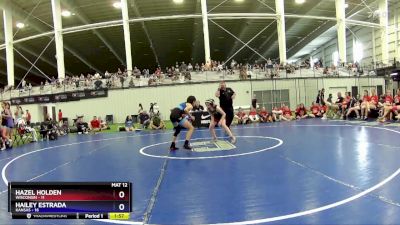 87 lbs Placement Matches (8 Team) - Hazel Holden, Wisconsin vs Hailey Estrada, Kansas