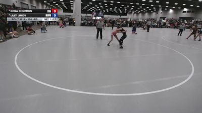 100 lbs Champ. Rd Of 16 - Nora Ohnemus, Sebolt Wrestling Academy vs Lilly Lundy, Motown Wrestling