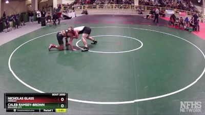 215 lbs Quarterfinal - Nicholas Glass, Fernley vs Caleb Ramsey-Brown, Boulder City