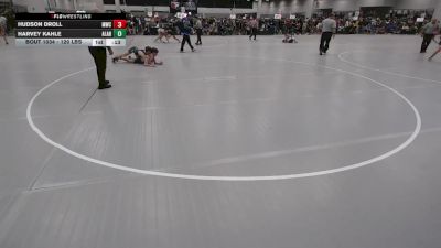 120 lbs Cons. Sub-rd Of 64 - Hudson Droll, Mandan Wrestling Club vs Harvey Kahle, Alabama