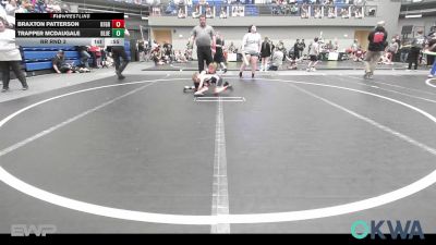 40 lbs Rr Rnd 3 - Braxton Patterson, Kingfisher YellowJackets vs Trapper McDaugale, Blue Devil Wrestling