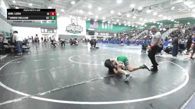 138 lbs Champ. Round 1 - Drew Kellum, Holtville vs Joel Loza, Canyon Springs