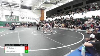 106 lbs Cons. Round 4 - Adam Denison, Yorba Linda vs Louie Sansevero, Laguna Hills