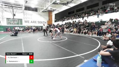 106 lbs Cons. Round 4 - Adam Denison, Yorba Linda vs Louie Sansevero, Laguna Hills