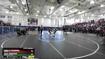 100 lbs Champ. Round 3 - Riley Pestanas, Long Beach Poly vs Giselle Mongenel, Covina