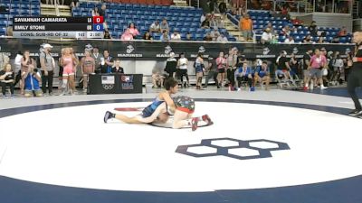 135 lbs Cons. Sub-rd Of 32 - Savannah Camarata, Louisiana vs Emily Stone, Oregon