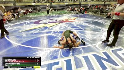 107 lbs Finals (8 Team) - Eli Schultz, Saint Michael Albertville vs Gunner Dahms, Staley