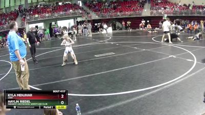 67-71 lbs Cons. Round 1 - Haylin Riedel, Midwest Destroyers Wrestling Club vs Kyla Menjivar, CWO