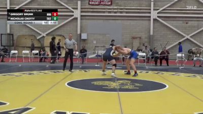 184 lbs Cons. Round 1 - Nicholas Crotty, Trinity (CT) vs Gregory Brunk, Maine Maritme Academy