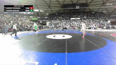 Boys 4A 175 lbs Champ. Round 1 - Landon Harlow, Woodinville vs Zander Peterson, Yelm