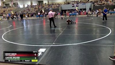 85 lbs Cons. Round 1 - Emmit Riehn, Halls Wrestling vs Carter Walker, Cougar Wrestling Club