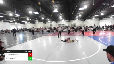 54 lbs Quarterfinal - Daniel Gauthier, Sentinels Wr Ac vs Kentley Dugas, Carlsbad Combat WC