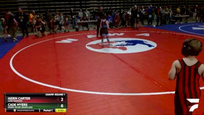 62 lbs Semifinal - Carter Gernhart, Powell Wrestling Club vs Marcos Ruiz, Top Of The Rock Wrestling Club