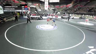 100 lbs Cons. Round 2 - Cameron Bartlow, USA Gold Wrestling Club vs Joshua Delfin, Lion Of Judah Wrestling Academy