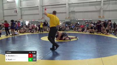 240 lbs Final - Deionna Borders, NE United (OH) vs Eliana Rush, Lady Pitbulls