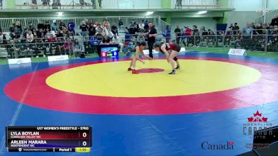 57kg Champ. Round 1 - Lyla Boylan, Cowichan Valley WC vs Arleen Marara, Independent WC