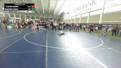 51 lbs Cons. Semi - Paxxton Caves, Evanston Elite Wrestling vs Carter Gomez, Top Of The Rock