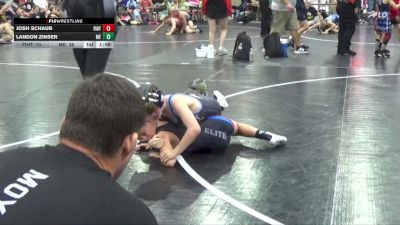 90 lbs Round 3 (6 Team) - Landon Zinser, Moyer Elite vs JOSH SCHAUB, Fight Club