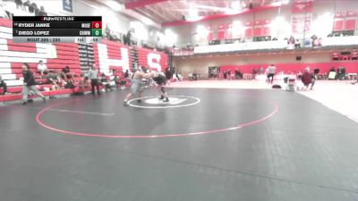 285 lbs Cons. Round 3 - Ryder Janke, Moses Lake vs Diego Lopez, Chiawana