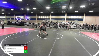 190 lbs Consi Of 8 #2 - Dylan Marquez, Marquez Wrestling vs Rodney Sabin, Uintah WC