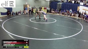 125 lbs. Cons. Round 4 - Temperance Lowe, Park HIll South vs Christian Wills, Lafayette (Wildwood)