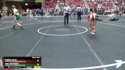 150 lbs Champ. Round 2 - Trig Brandes, Central City Junior Wrestling vs Caden Keas, Plainville Kids Wrestling Club