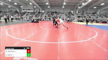 160 lbs Round Of 32 - Braxton Johnson, WV vs Jack Harty, NC