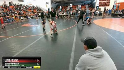 53 lbs Round 2 - Evan Winkler, Greybull Basin Athletic Club vs Hawk Hecker, North Big Horn Rams