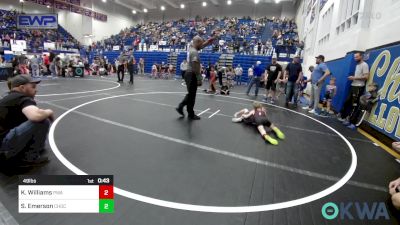 49 lbs Semifinal - Knox Williams, Perry Wrestling Academy vs Steven Emerson, Choctaw Ironman Youth Wrestling