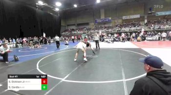 123 lbs Quarterfinal - Samuel Dickison Jr, Westside WC vs Stanton Cordts, Black Fox Wrestling Academy