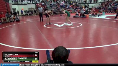 125 lbs Quarterfinal - Juliana Clark, Clinton vs Alyvia WortleyWaters, Dubuque Hempstead