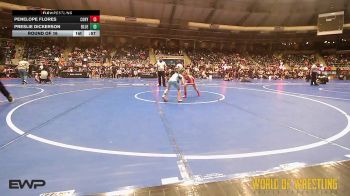 55 lbs Round Of 16 - Penelope Flores, Cory Clark Wrestling vs Preslie Dickerson, Blue Devil Wrestling