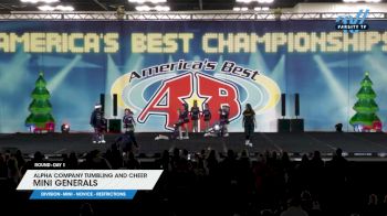 Alpha Company Tumbling and Cheer - Mini Generals [2024 L1 Mini - Novice - Restrictions Day 1] 2024 America's Best Indy Challenge