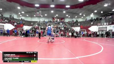 215 lbs Cons. Round 5 - Zachary Clark, Crown Point vs Caden Bays, Sullivan Wrestling Clun