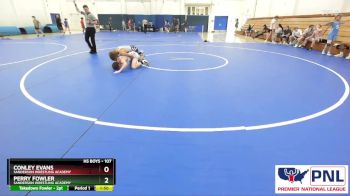 107 lbs Round 3 - Perry Fowler, Sanderson Wrestling Academy vs Conley Evans, Sanderson Wrestling Academy