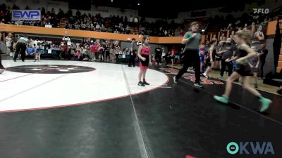 62 lbs Rr Rnd 1 - Emma Crawley, Redskins Wrestling Club vs Laneigh Jo Cartwright, Midwest City Bombers Youth Wrestling Club