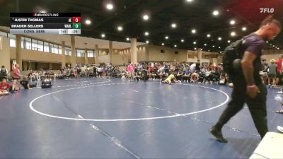 126 lbs Cons. Semi - Justin Thomas, Alpha Elite vs Braden Sellers, Wrestling Academy Of Louisiana