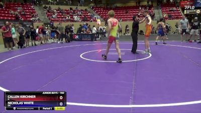 150 lbs Cons. Round 4 - Callen Kirchner, IL vs Nicholas White, OK