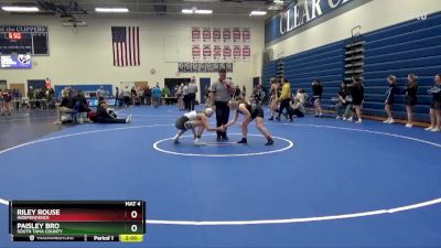 140 lbs Cons. Round 2 - Riley Rouse, Independence vs Paisley Bro, South Tama County