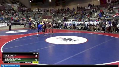 4A 215 lbs Semifinal - Andrew Dawson, Shiloh Christian vs Jace Tinkle, Mountain View