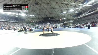 Boys 1A 106 lbs Champ. Round 2 - Victor Aragon, Omak vs Kaydn Cuevas-Schenk, Zillah