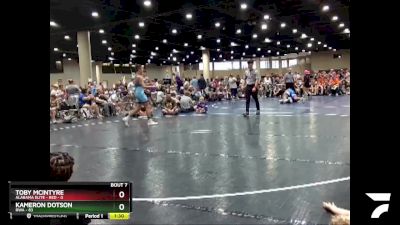 125 lbs Round 3 (6 Team) - Kameron Dotson, RWA vs Toby McIntyre, Alabama Elite - Red