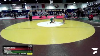 132 lbs Cons. Round 3 - Rocky Lo, Long Beach Poly vs Aj Hernandez, Bishop Amat