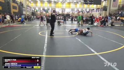 98 lbs Round 2 - John Hirsch, Big Game Wrestling Club vs Quincy Fox, Iowa