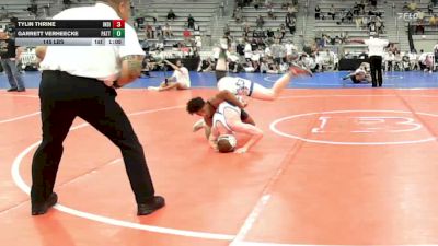 145 lbs Round Of 32 - Tylin Thrine, Indiana Outlaws Black - HSB vs Garrett VerHeecke, Patton Trained Blue - HSB