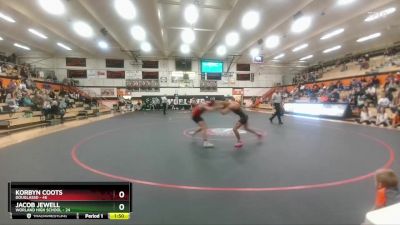 120 lbs Round 1 (6 Team) - Jacob Jewell, Worland High School vs Korbyn Coots, DouglasSD