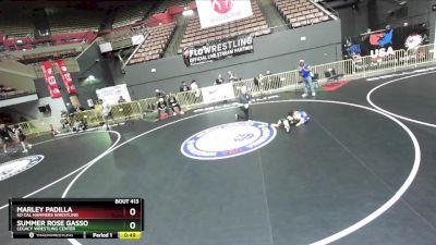 100 lbs Semifinal - Marley Padilla, So Cal Hammers Wrestling vs Summer Rose Gasso, Legacy Wrestling Center