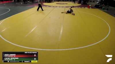 130 lbs Finals (8 Team) - Jack Linder, Worthington vs Cayse Simmons, Grand Rapids