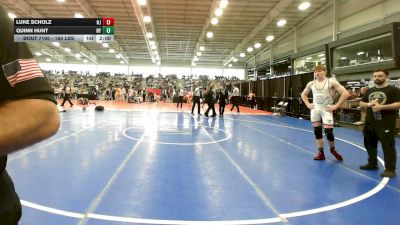 160 lbs Round Of 128 - Luke Scholz, NJ vs Quinn Hunt, NY