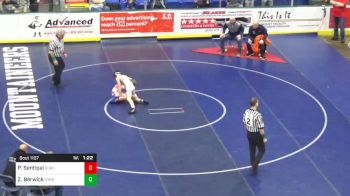 87 lbs Quarterfinal - Parker Sentipal, Burgettstown vs Zachary Berwick, Stroudsburg